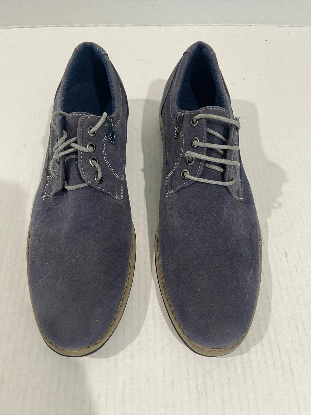 Men's Royal Shoes Casual Faux Suede Lace-Up Shoes Dark Navy Size 8 US!